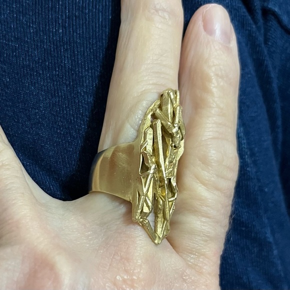 K/LLER Collection Brass Cuarzo Quarry Ring - Picture 6 of 11